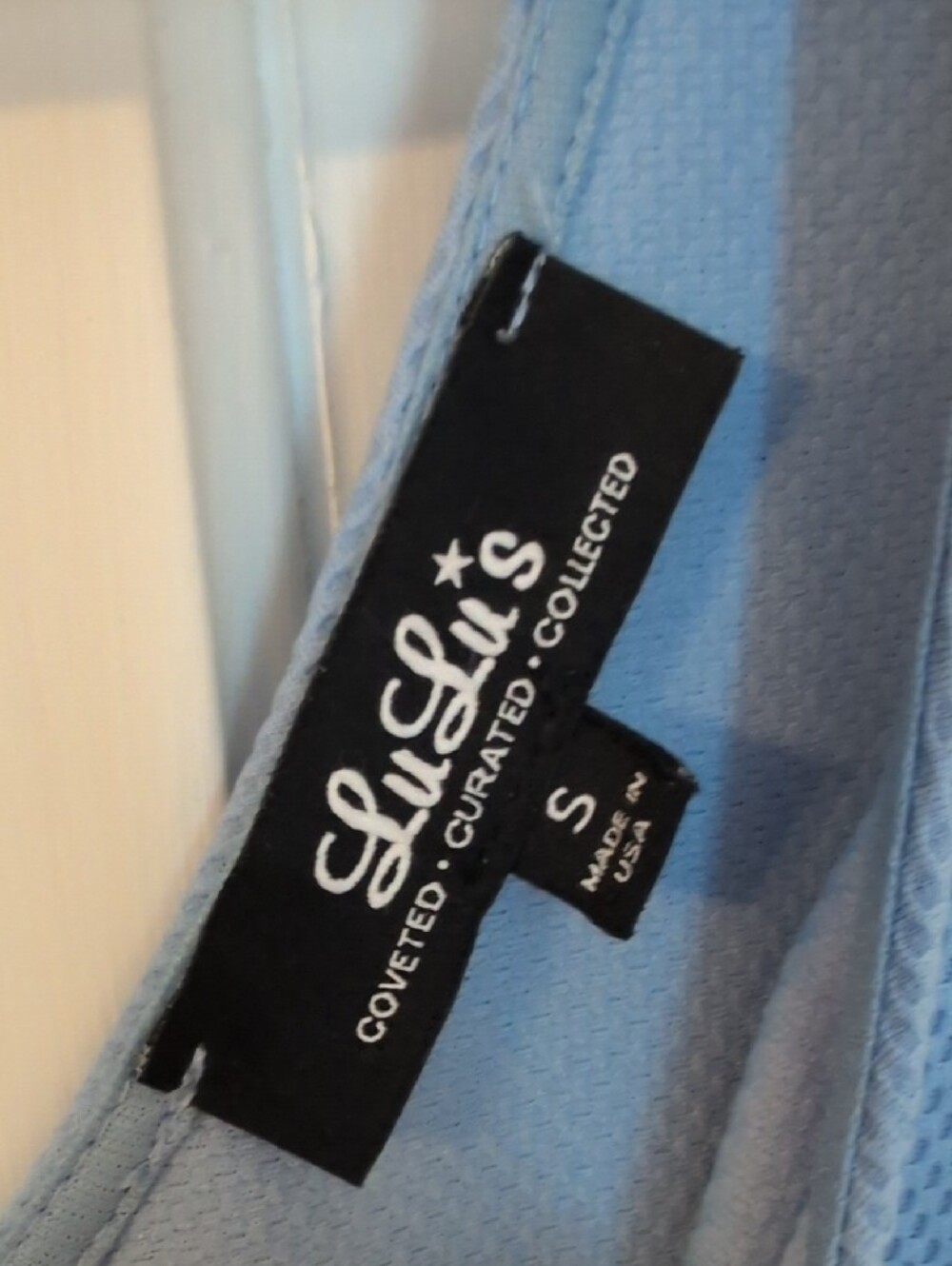 Lulu's Pale Blue Textured Skater Dress - Picture 2 of 4